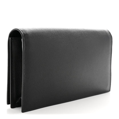 Saint Laurent Grain De Poudre Classic Monogram Kate Clutch Black 3 of 7