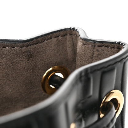 Fendi Vitello Liberty F is Fendi FF 1974 Embossed Mini Mon Tresor Bucket Bag Black 12 of 16