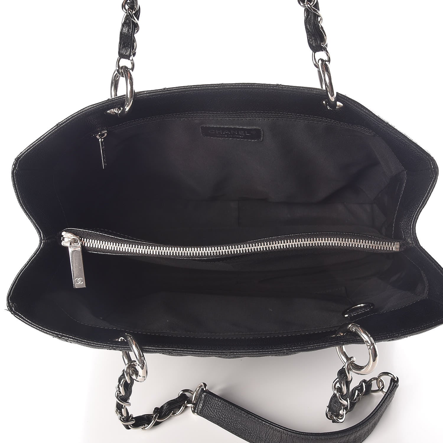 Chanel Caviar Quilted Grand Shopping Tote GST Black 7 of 9