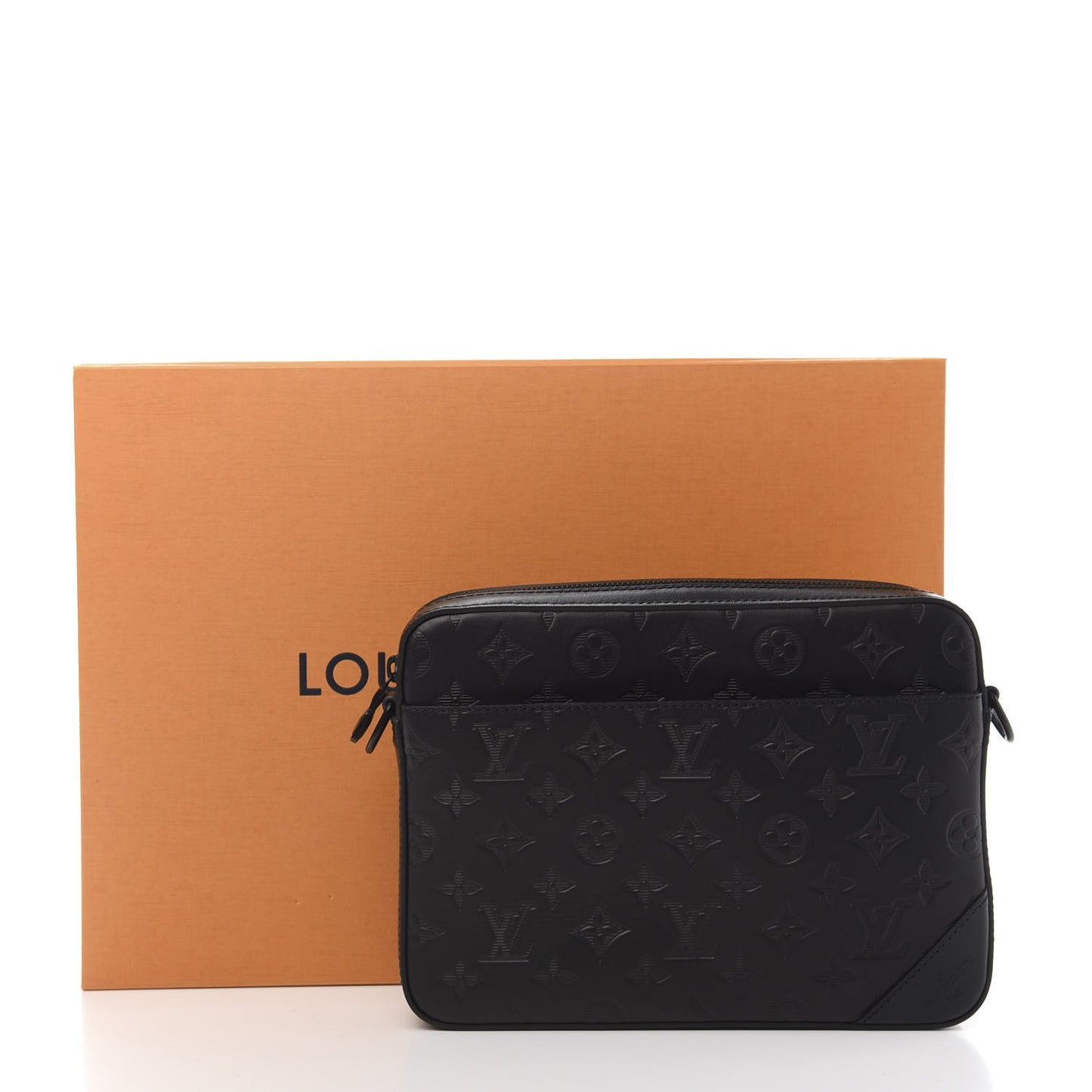 Calfskin Monogram Shadow Duo Messenger Black