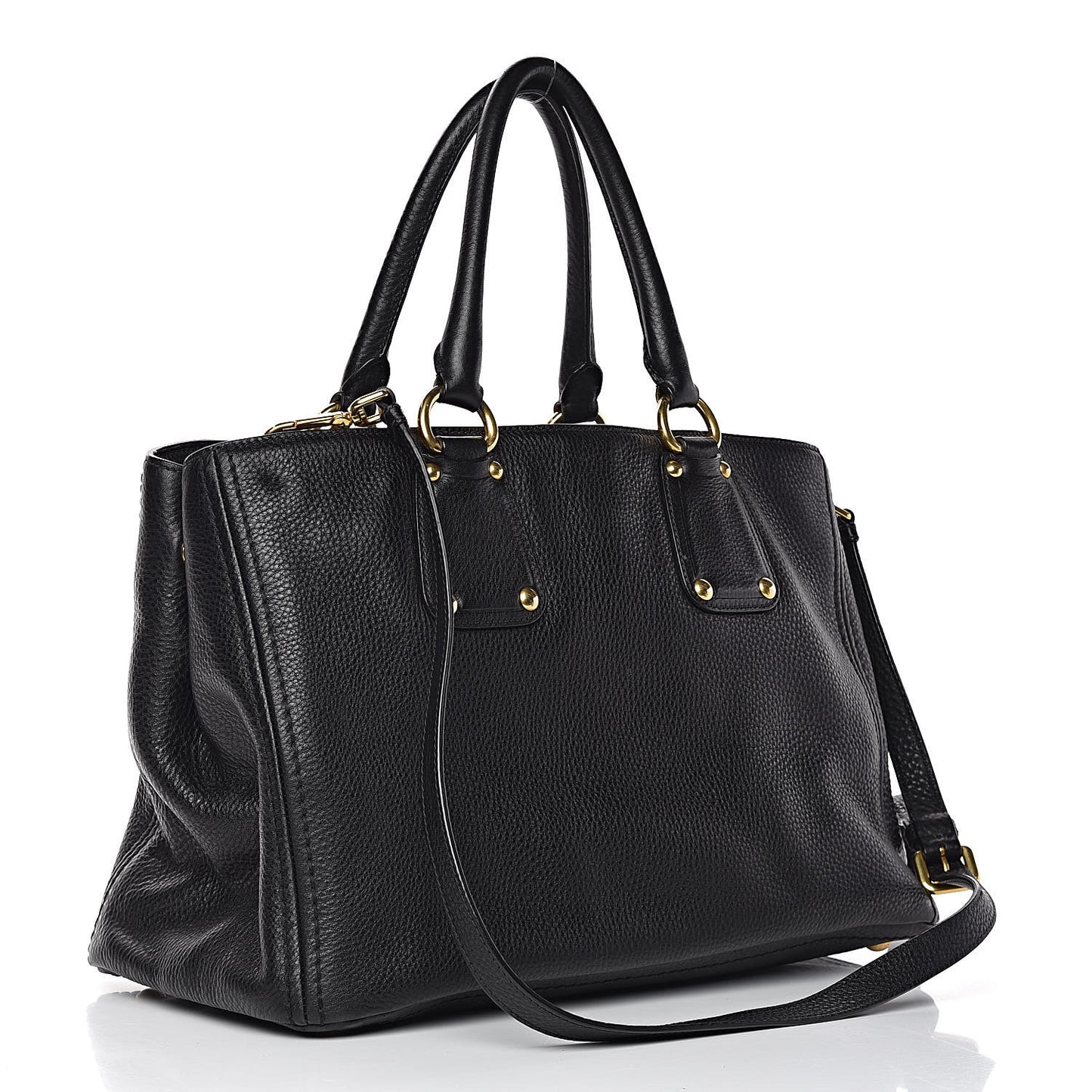Vitello Daino Tote Black