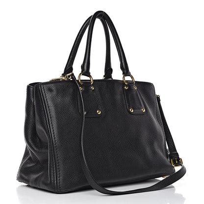 Prada Vitello Daino Tote Black 3 of 14