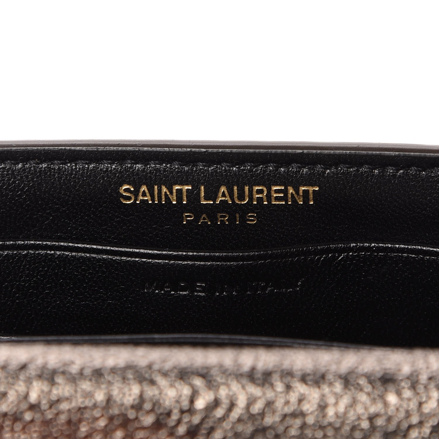 Saint Laurent Grained Metallic Calfskin Small Monogram Envelope Wallet Bronze 6 of 7