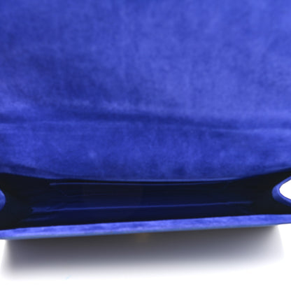 Saint Laurent Patent Calfskin Monogram Large Belle De Jour Clutch Royal Blue 5 of 7