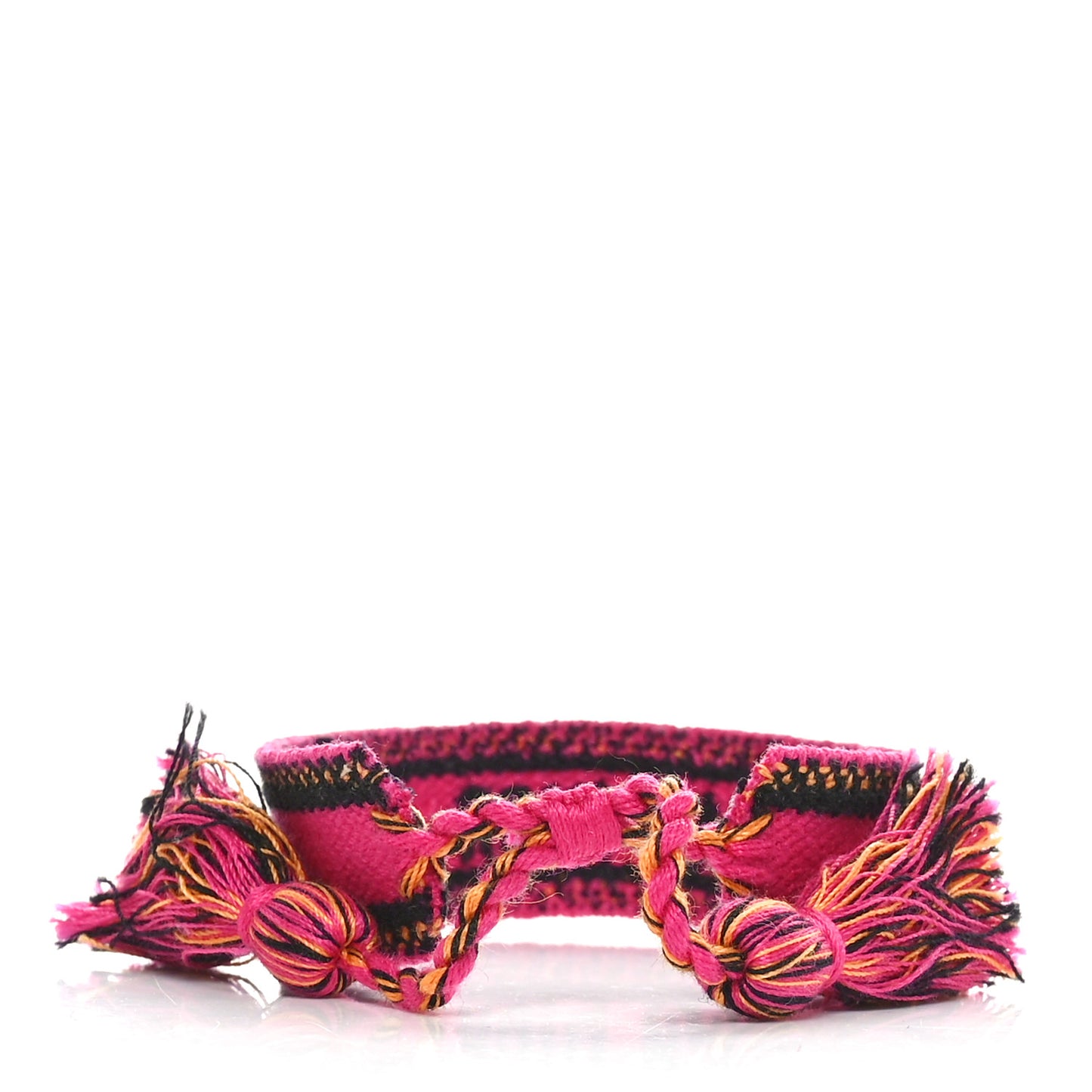 Woven Cotton J'Adior Friendship Bracelet Pink Multicolor