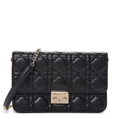 Christian Dior Lambskin Cannage Miss Dior Promenade Pouch Black 1 of 16