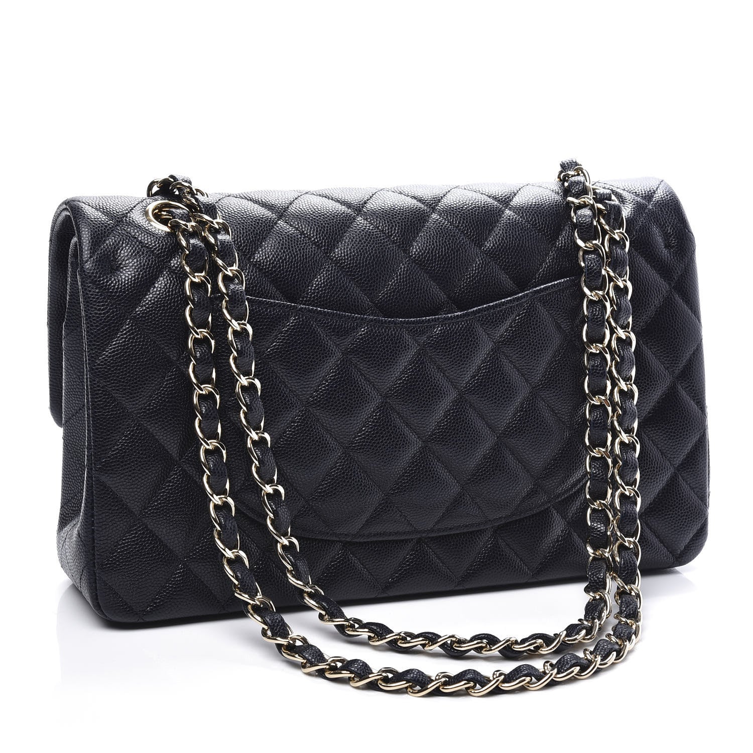 Chanel Caviar Quilted Medium Double Flap Navy 2 of 10