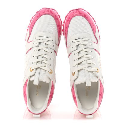 Louis Vuitton Calfskin Monogram Run Away Sneakers 39 White Pink 2 of 9