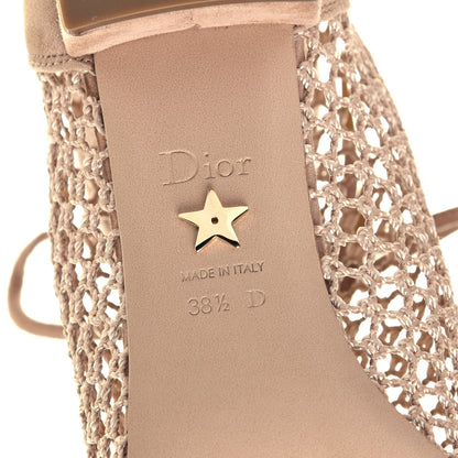 Christian Dior Suede Resille Naughtily-D 30mm Ankle Boots 38.5 Nude 14 of 16
