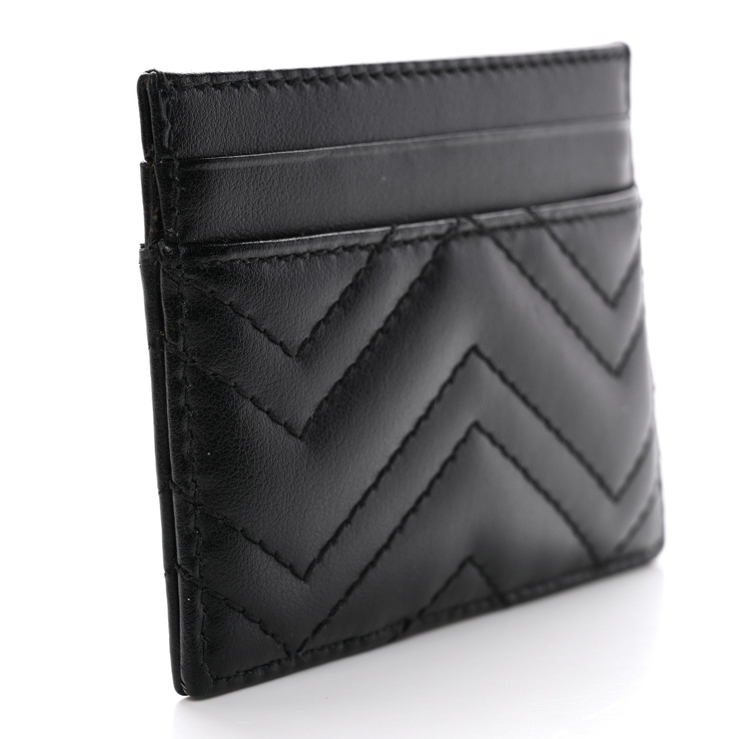 Gucci Calfskin Matelasse GG Marmont Card Holder Black 3 of 7
