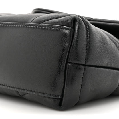 Saint Laurent Lambskin Quilted Toy Loulou Puffer Monogram Chain Satchel Black 9 of 15