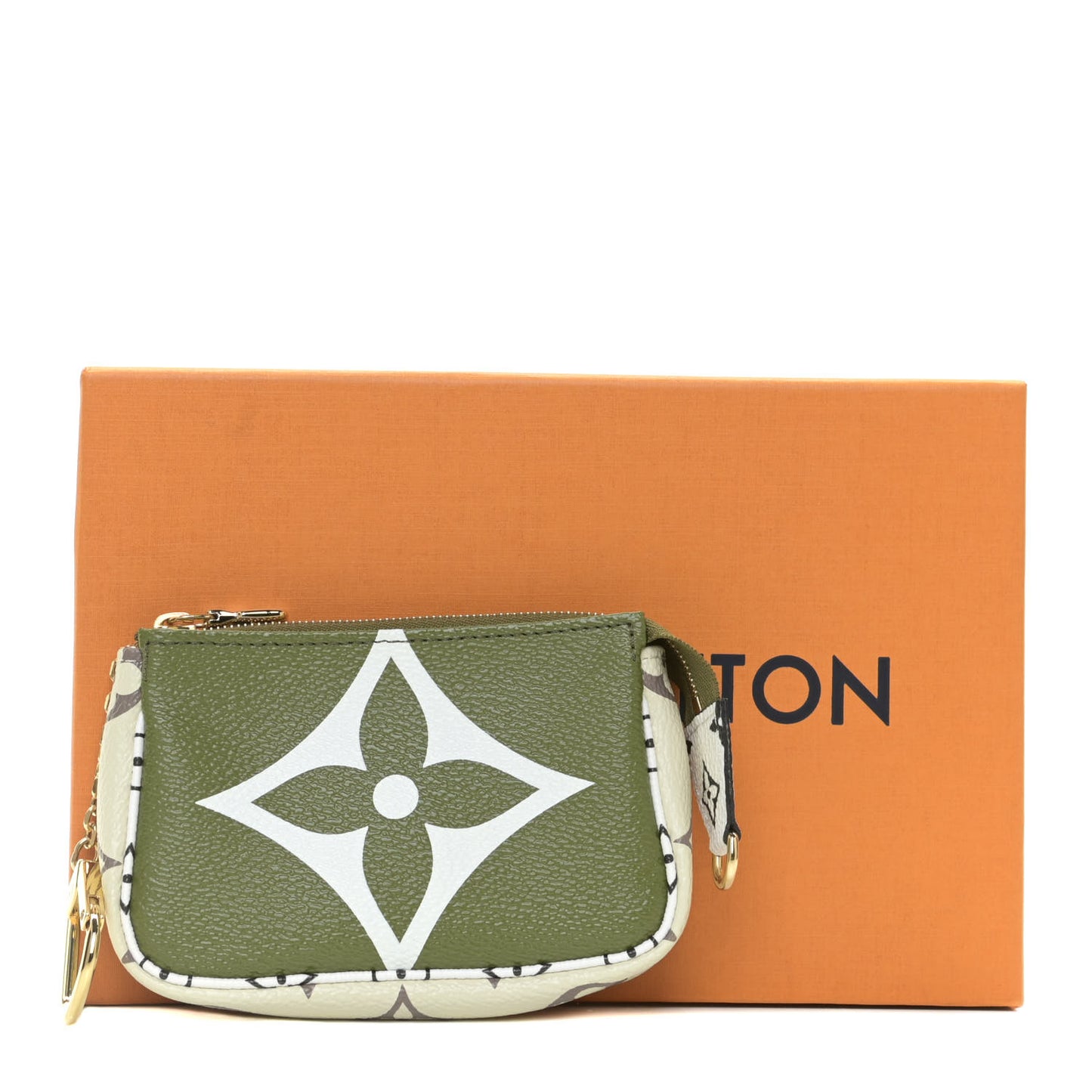 Monogram Giant Micro Pochette Accessories Kaki White