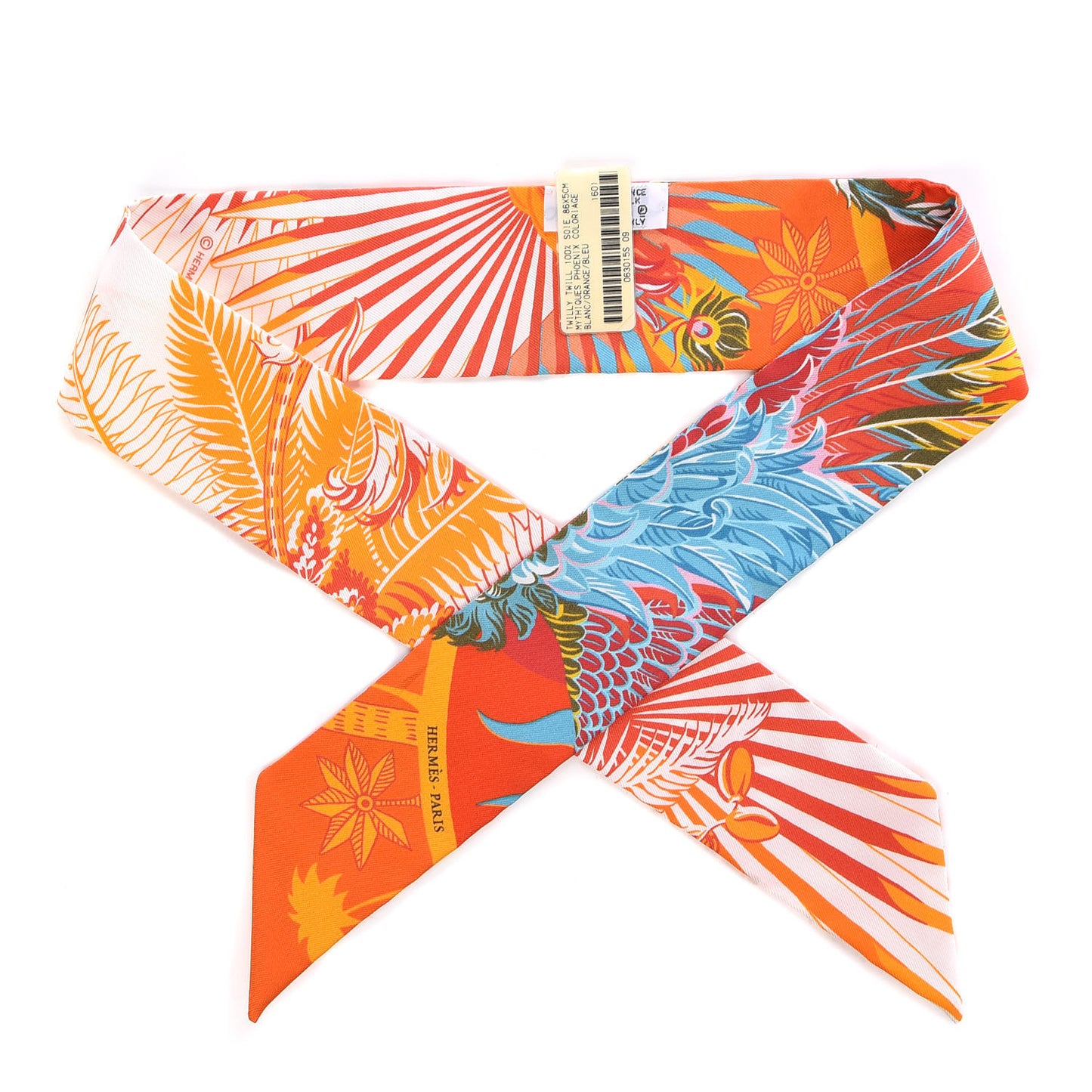 Silk Mythiques Phoenix Coloriages Twilly Blanc Orange Bleu