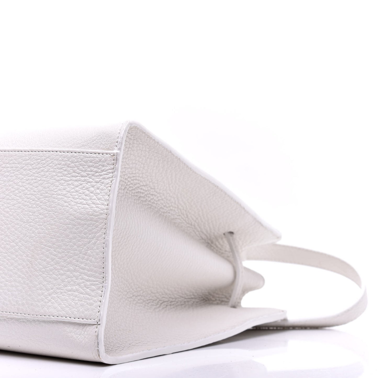Tumbled Calfskin Large Sun Bag White