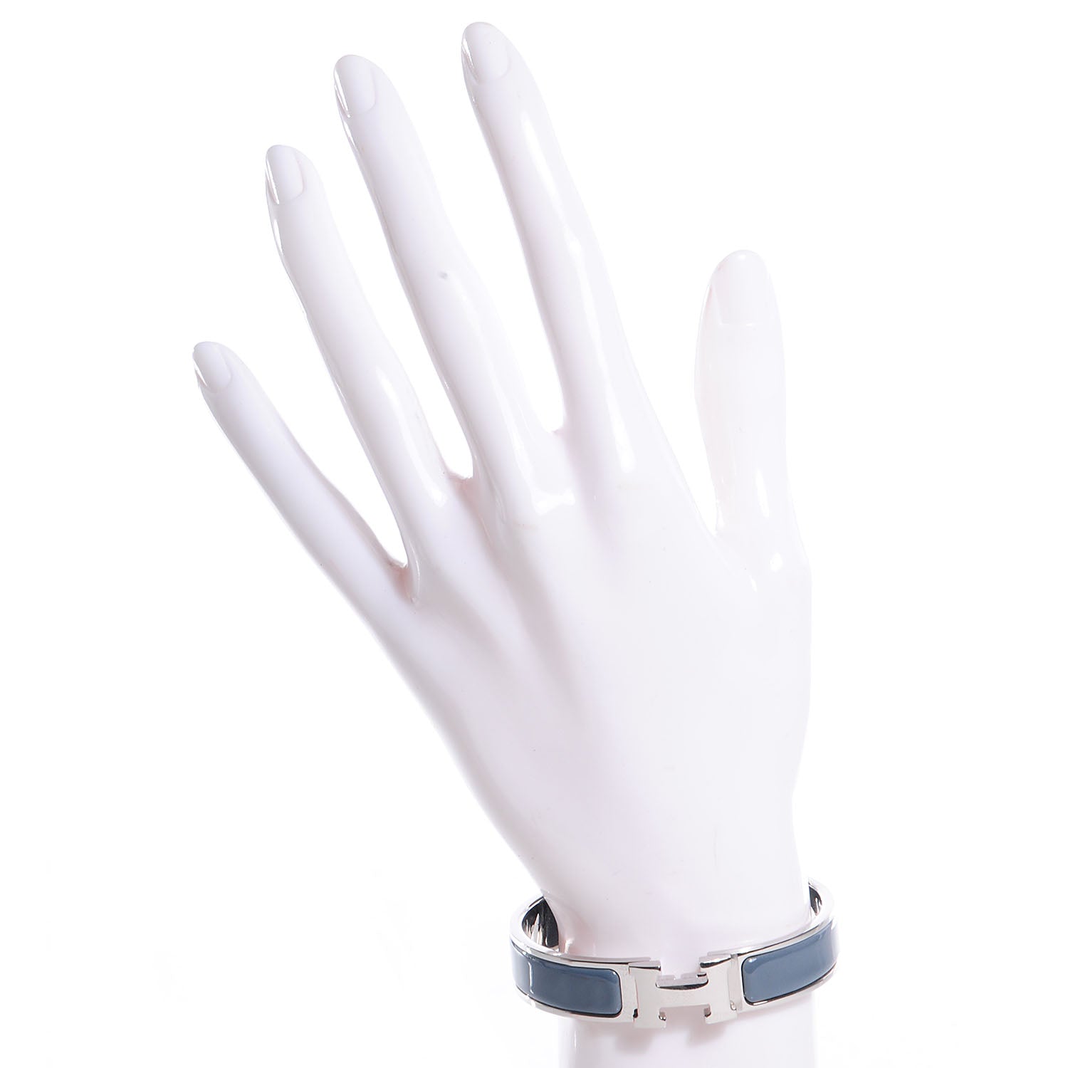 Hermes Enamel Narrow Clic Clac H Bracelet PM Slate 2 of 6