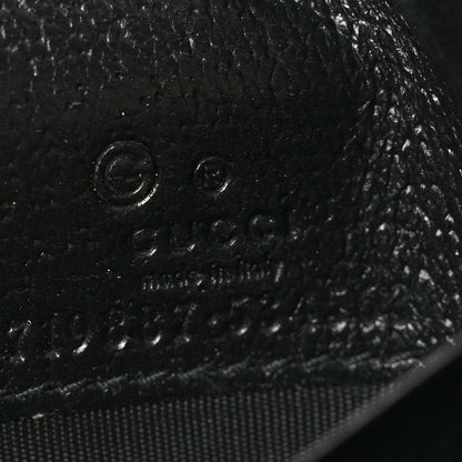Gucci Textured Dollar Calfskin Web Ophidia Card Case Wallet Black 6 of 7