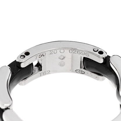 Chanel 18K White Gold Black Ceramic Medium Ultra Ring 62 10 4 of 4