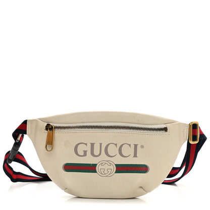 Gucci Grained Calfskin Small Logo Belt Bag White 1 of 13
