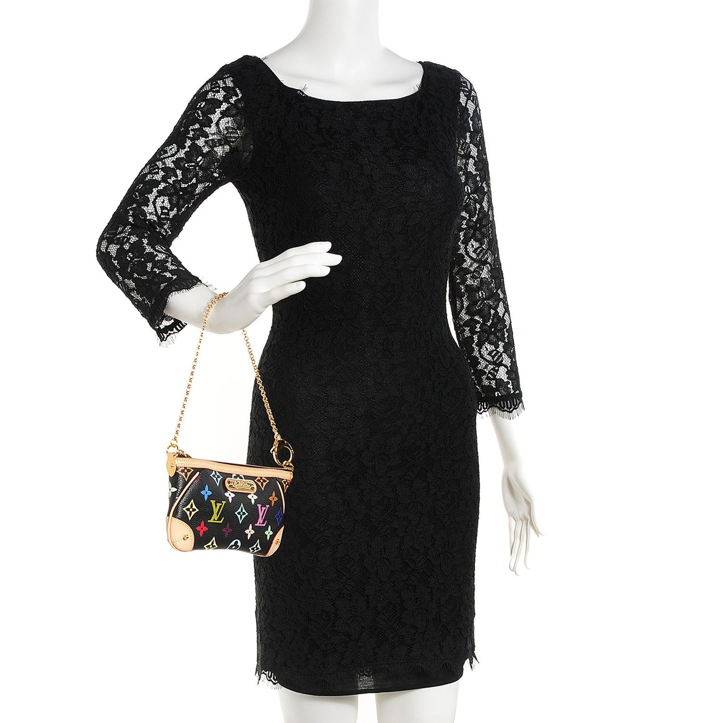 Monogram Multicolor Pochette Milla MM Black
