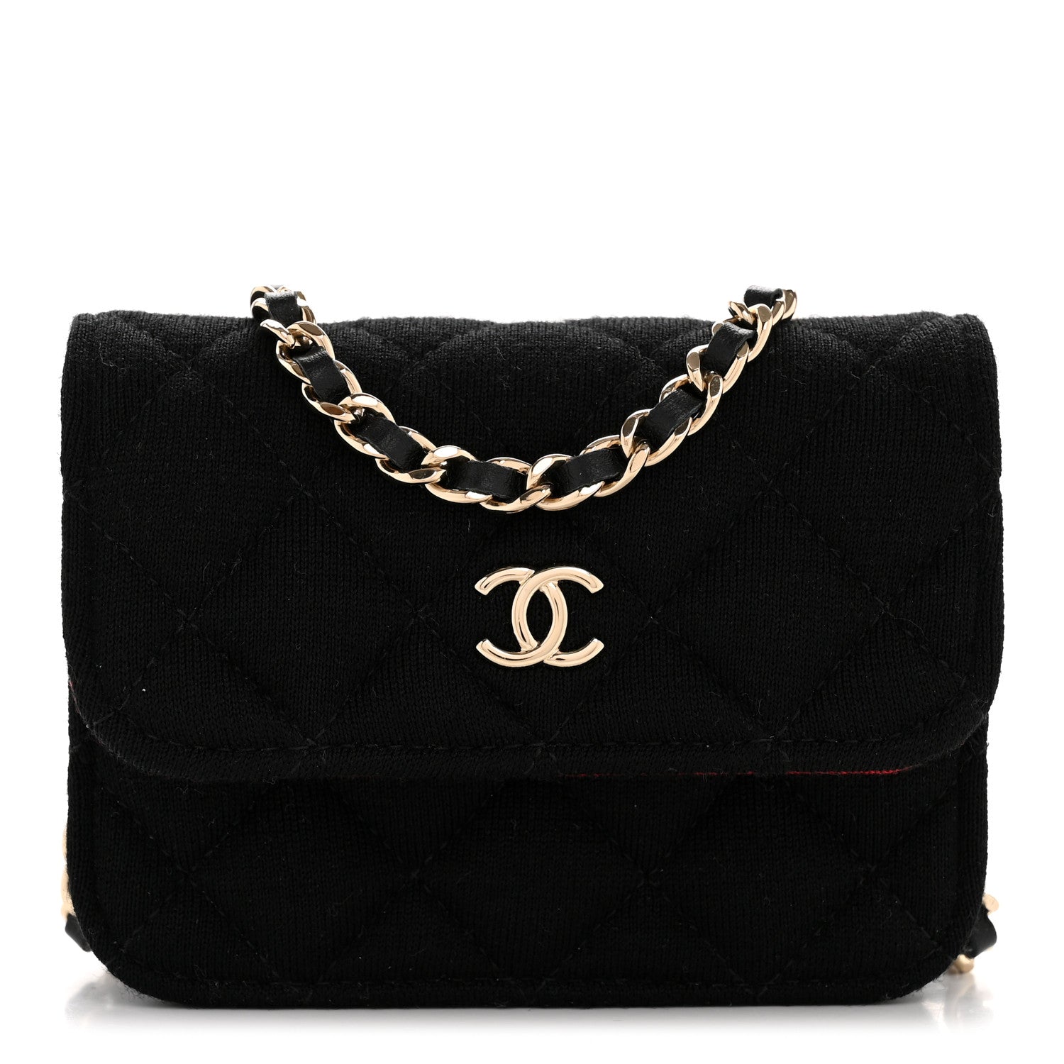 Chanel Jersey Quilted Micro Mini Flap Black 8 of 11