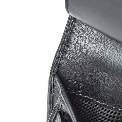Prada Vitello Move Tri-Fold Compact Wallet Black 7 of 7