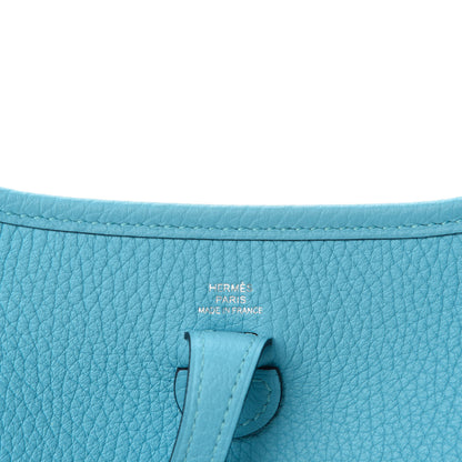 Hermes Taurillon Clemence Evelyne TPM Bleu Du Nord 8 of 11