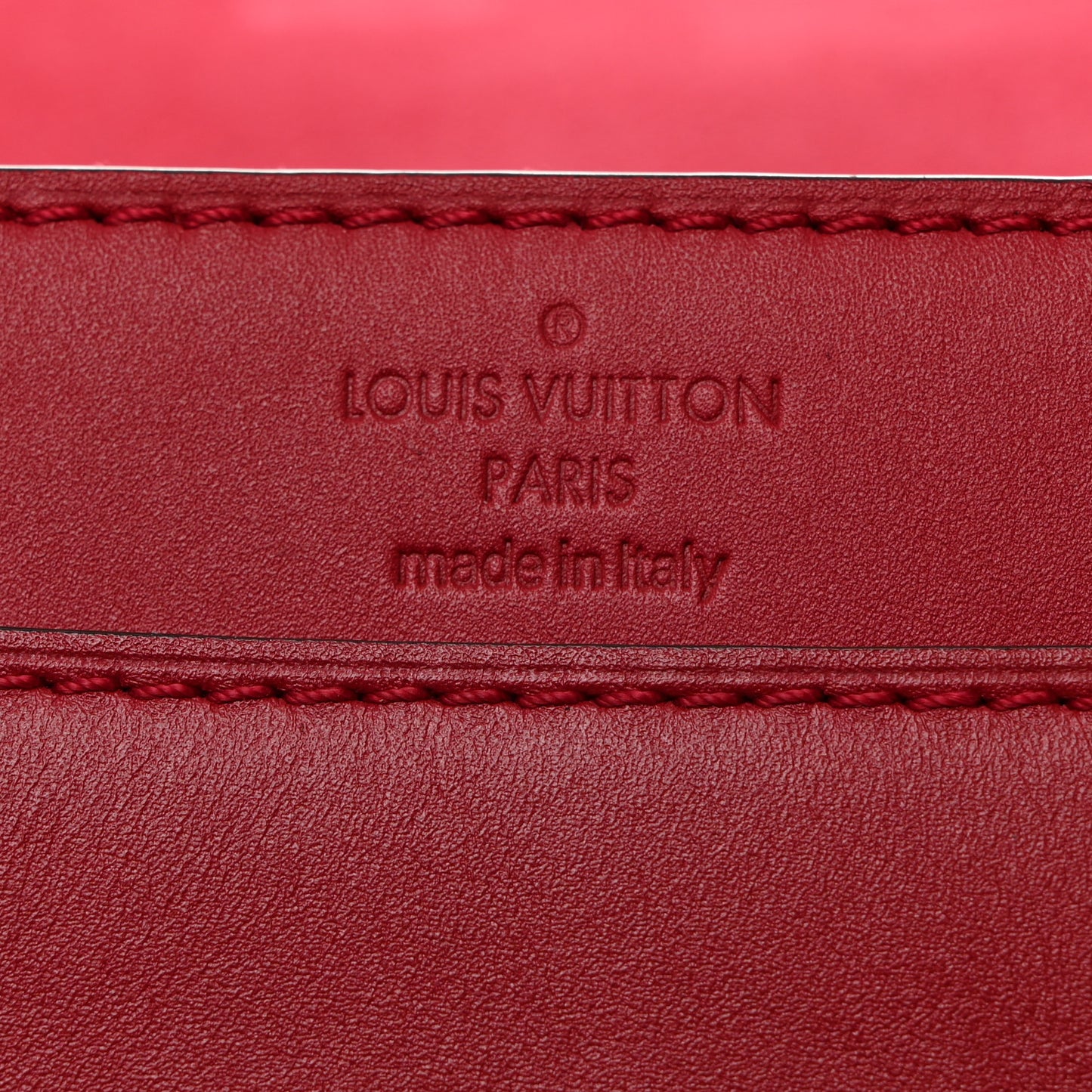 Calfskin Chain Louise MM Red