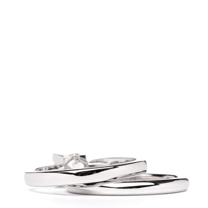 Harry Winston Platinum Diamond .51ct HW Logo Engagement Set Ring 47 4 3 of 8