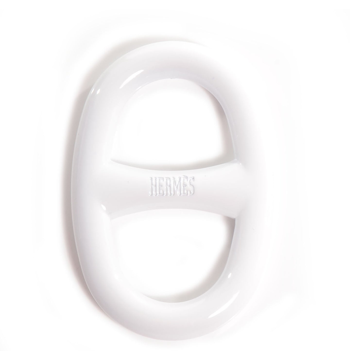 Lacquer Chain D Ancre Scarf Ring White