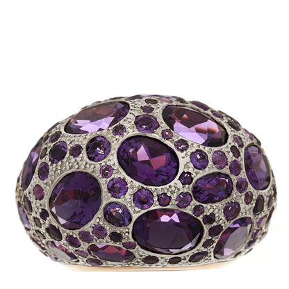 Pomellato 18K Rose Gold Sterling Silver Amethyst Tabou Ring 54 7 1 of 11