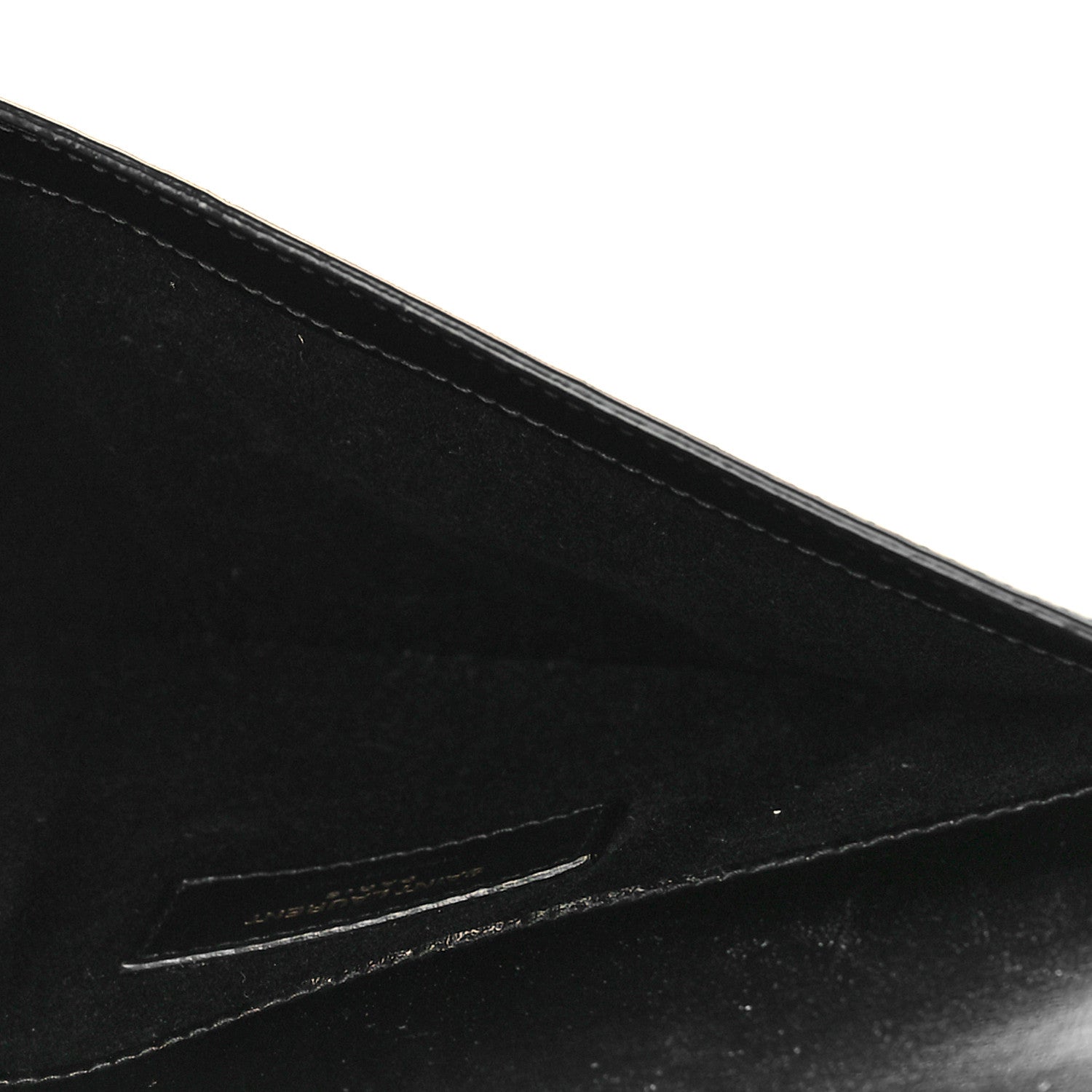 Saint Laurent Smooth Shiny Calfskin Monogram Uptown Pouch Black 6 of 9