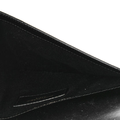 Saint Laurent Smooth Shiny Calfskin Monogram Uptown Pouch Black 6 of 9
