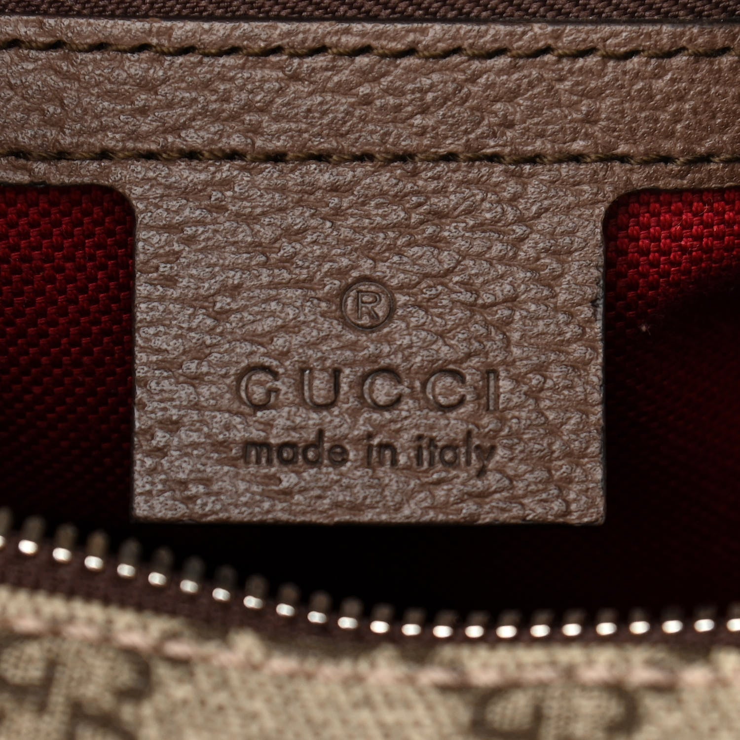 Gucci GG Supreme Monogram Textured Calfskin Square Messenger Bag Beige Ebony New Acero 6 of 10