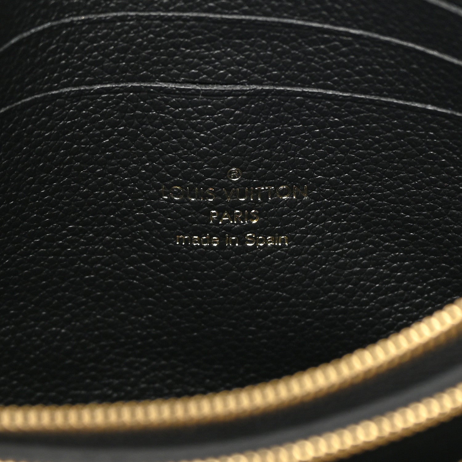 Louis Vuitton Empreinte Monogram Giant Double Zip Pochette Black Cream 7 of 12