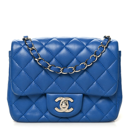 Chanel Lambskin Quilted Mini Square Flap Blue 1 of 12