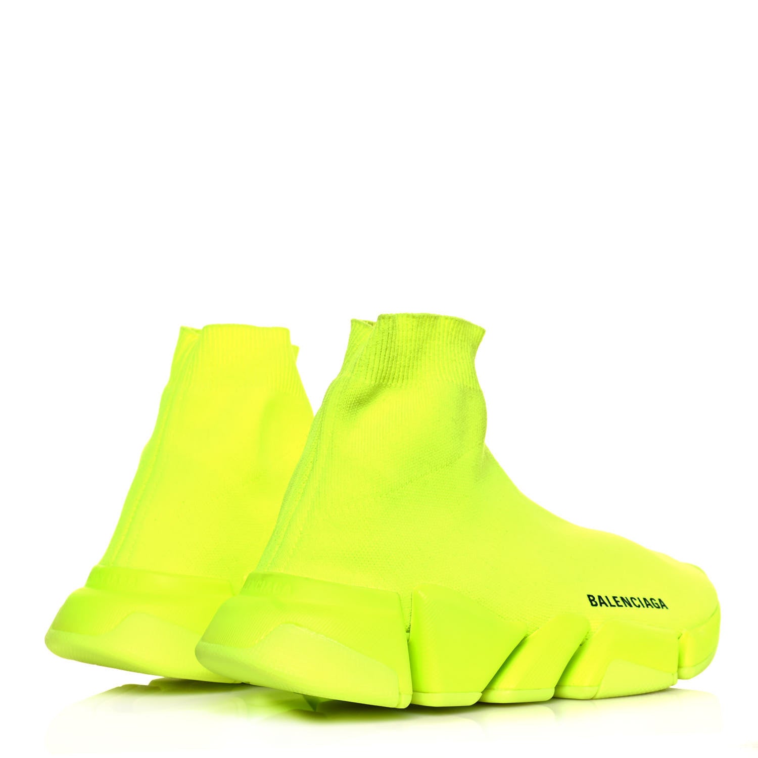 Balenciaga Technical 3D Recycled Knit Womens Speed 2.0 Sneakers 38 Monocolor Yellow Fluo 4 of 9