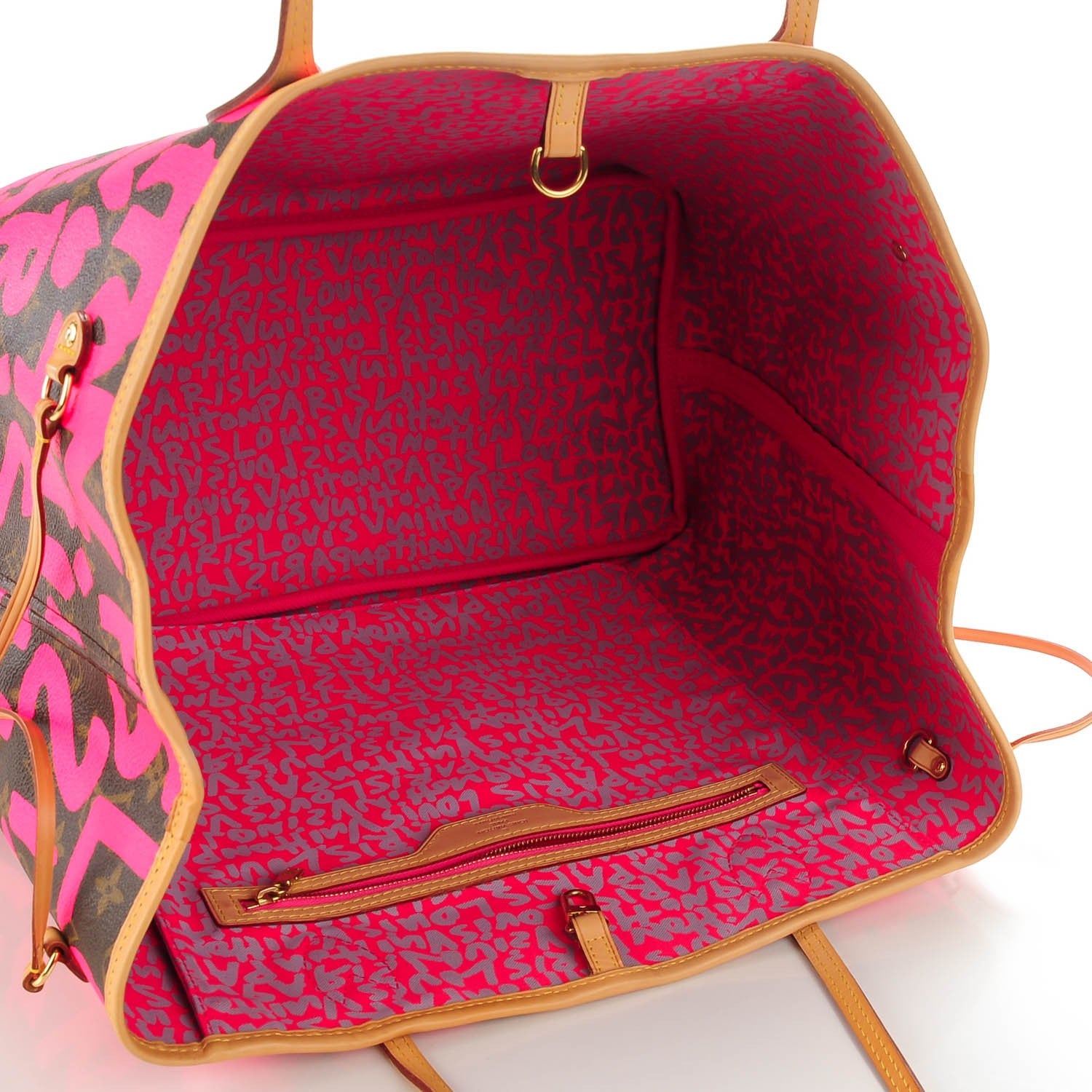 Louis Vuitton Monogram Graffiti Neverfull GM Fuchsia 5 of 7