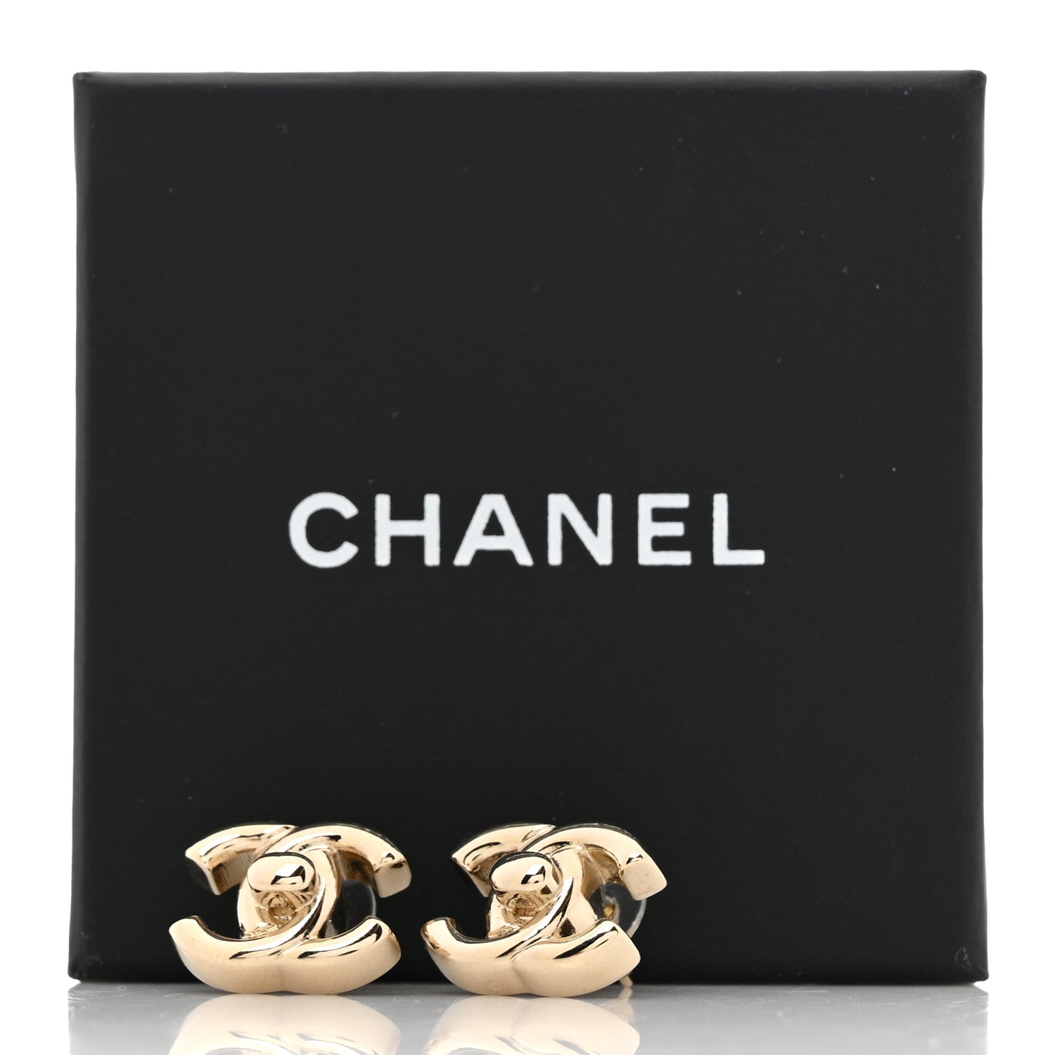 Chanel Metal CC Turnlock Earrings Gold 5 of 5
