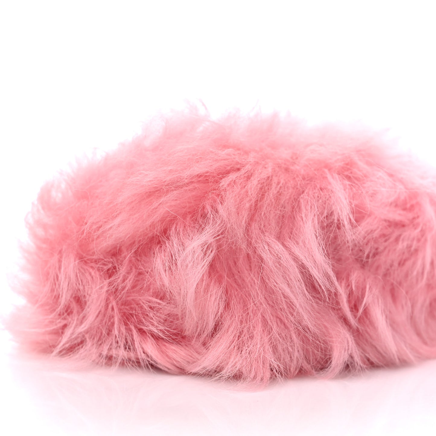 Shearling Lambskin CC Hook Card Holder Pink