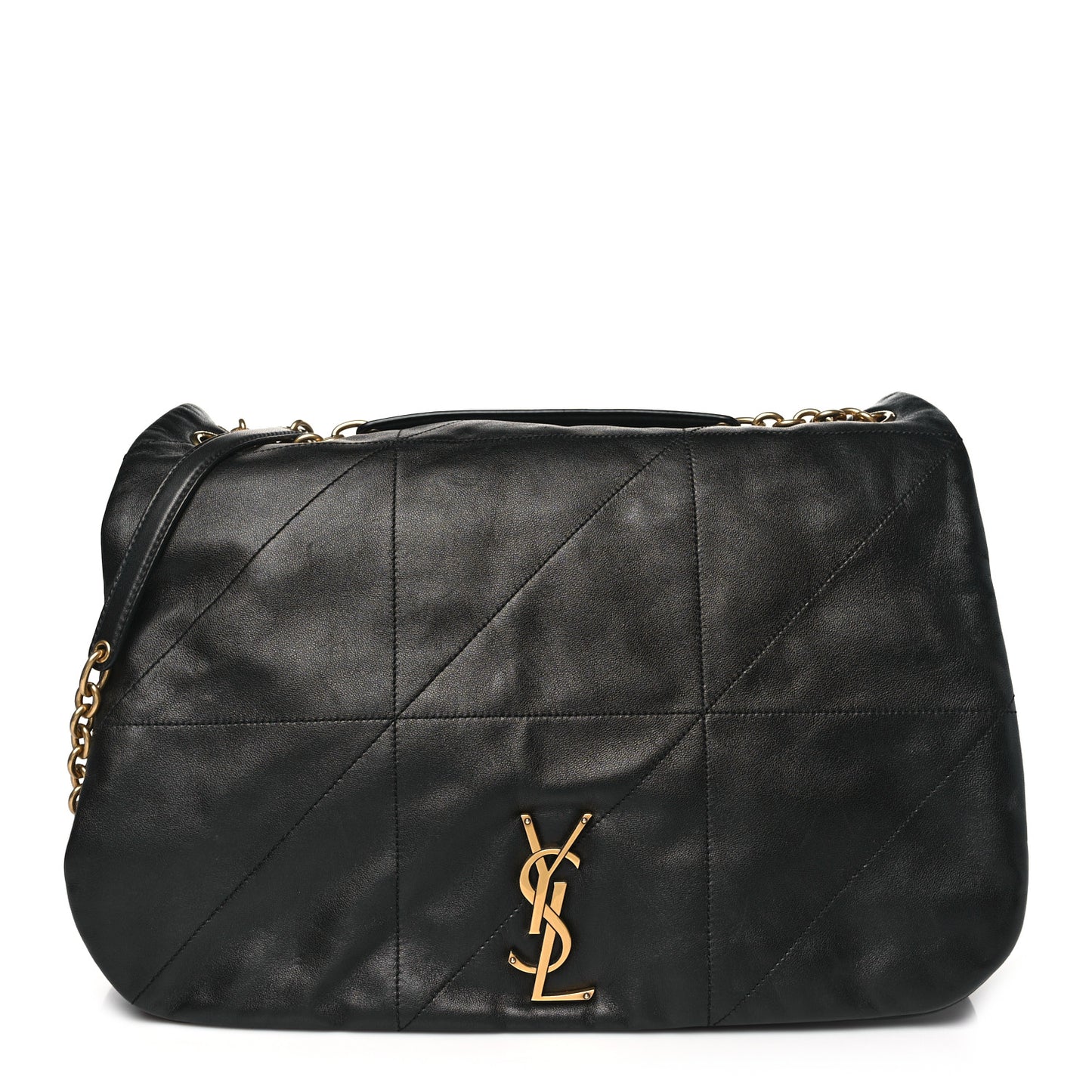 Lambskin Matelasse Monogram Large Jamie 4.3 Black