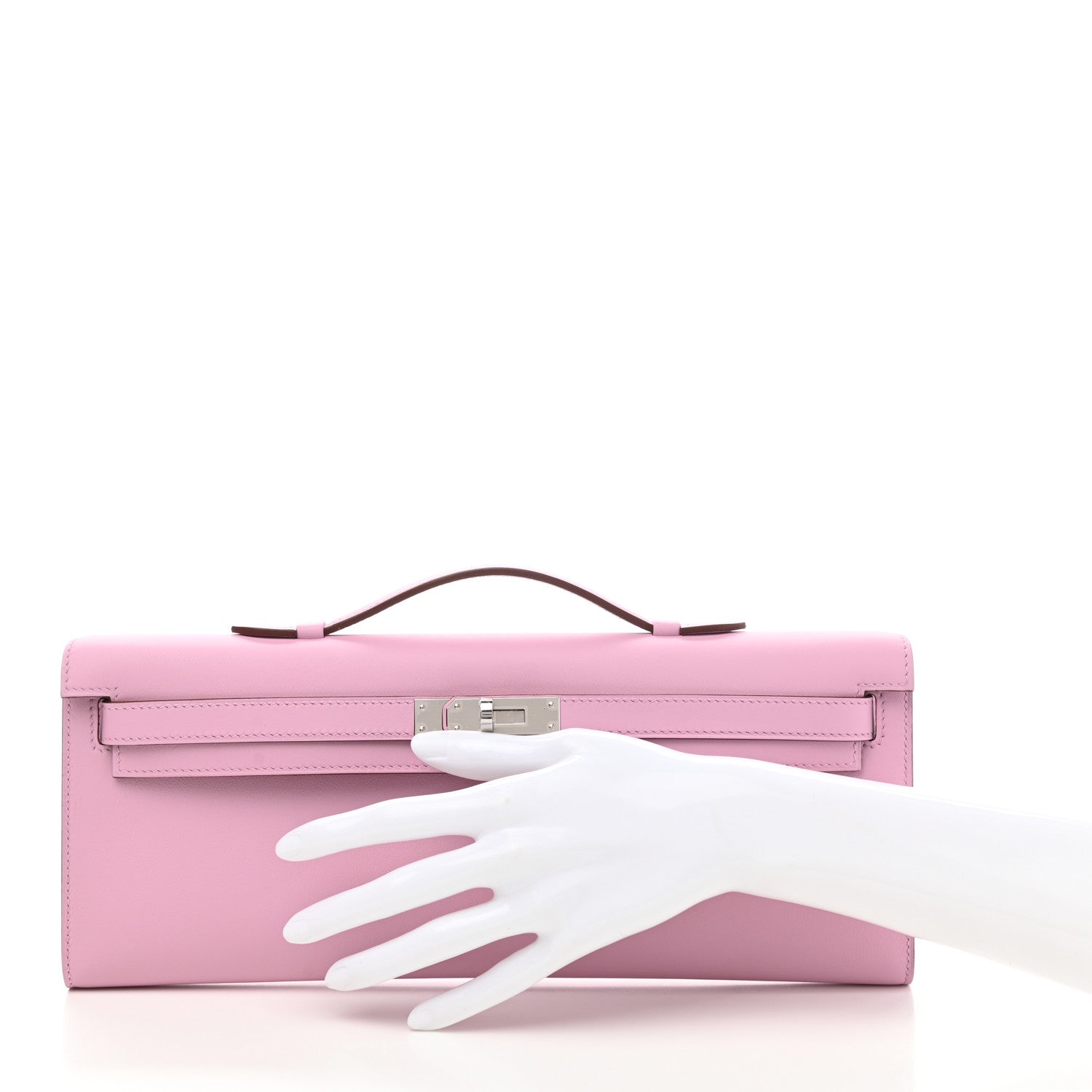 Hermes Swift Kelly Cut Clutch Pochette Mauve Sylvestre 2 of 8