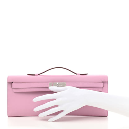 Hermes Swift Kelly Cut Clutch Pochette Mauve Sylvestre 2 of 8