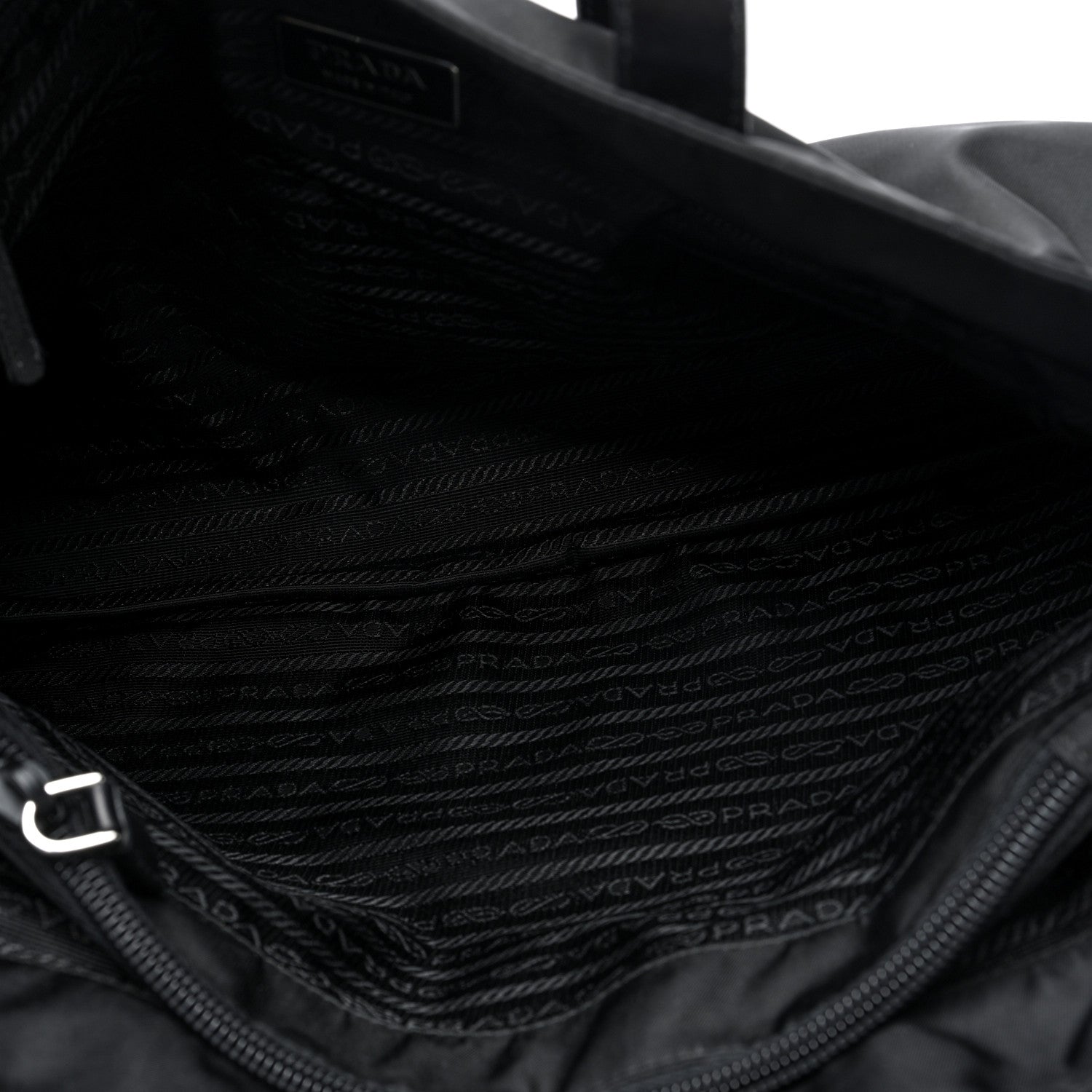Prada Nylon Vela Shopping Tote Black 5 of 9