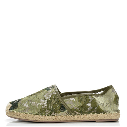Valentino Garavani Lace Espadrilles 39 Green 1 of 8