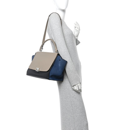 Celine Smooth Calfskin Nubuck Small Tri-Color Trapeze Taupe 2 of 10