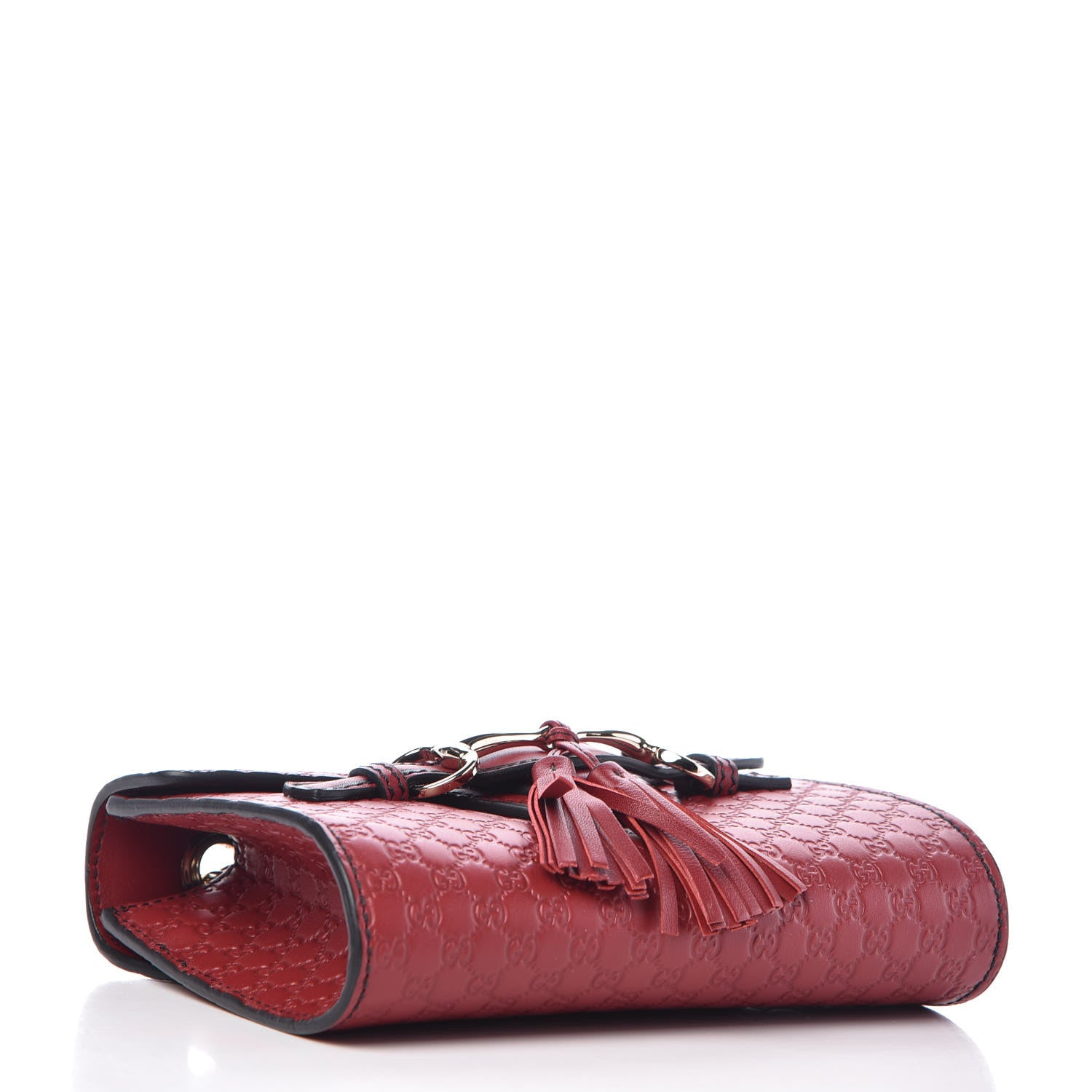 Gucci Soft Microguccissima Mini Emily Chain Shoulder Bag Rosso 4 of 10