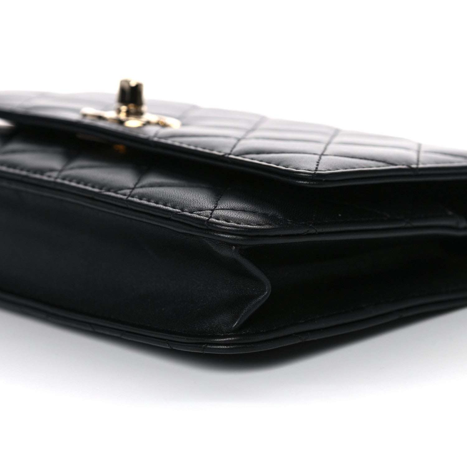 Chanel Lambskin Quilted Trendy CC Wallet On Chain WOC Black 9 of 15