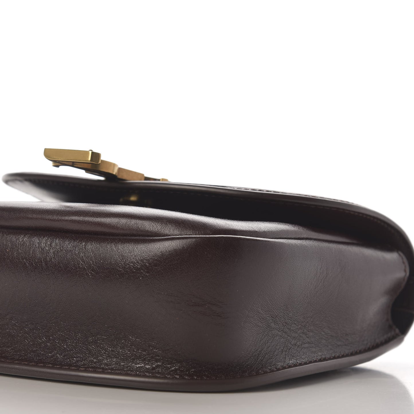 Calfskin Monogram Woven Small Kaia Satchel Burnt Brown