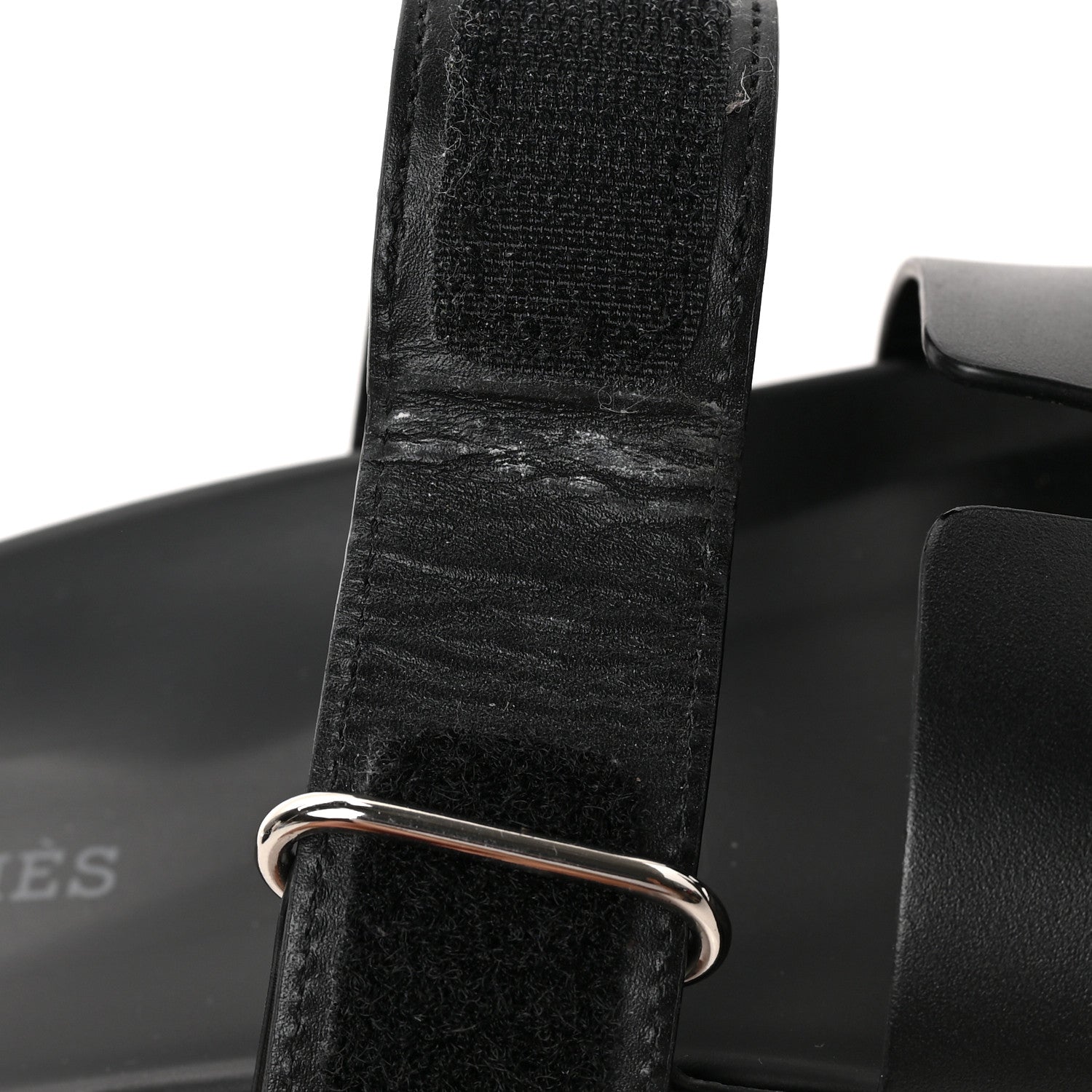 Hermes Calfskin Womens Chypre Sandals 35.5 Black 7 of 10