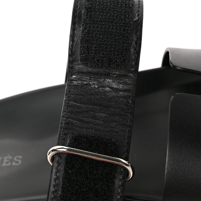 Hermes Calfskin Womens Chypre Sandals 35.5 Black 7 of 10